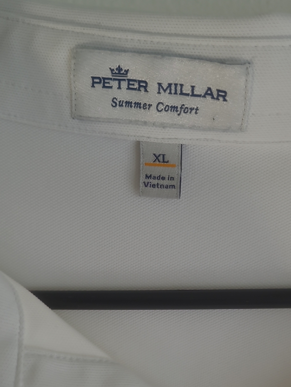 Peter Millar White Polo Shirt - Summer Comfort XL with 1890 Horse Profile Logo